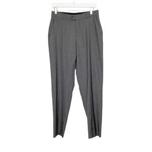 Class Club Gold Label Gray Flat Front Dress Pants Pockets 20